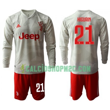 Juventus HIGUAIN 21 Bambino Maglia Trasferta 2019/2020 Manica Lunga (+ Pantaloncini)